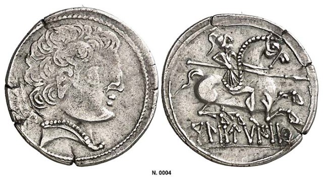 Denario de KoLOUNIOKu. Subasta Áureo Selección 20/03/14 (foto gentileza Áureo)