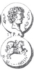 "Medalla" tercera, del repertorio deV.J. de Lastanosa en su "Museo de las Medallas Desconocidas Españolas". 1645.