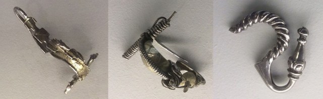 Fíbulas de plata del Tesorillo del Cerro del Peñón, expuestas en el Museo de Córdoba