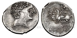 Denario de IKaLKuNSKeN clase V, tipo 73. No perteneciente al tesorillo. 