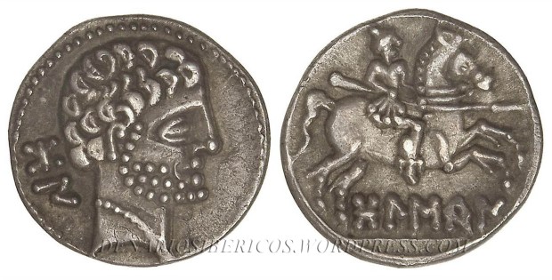 Denario de BoLSKaN. ACIP-1418. Colección Francis. Ex-Otín y Duaso, ex-Cervera 255, ex-Huntington (HSA-12482), Ex-Vico 132, ex-Soler y Llach