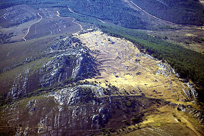 Vista aérea del castro de Las Labradas (foto FPH CastillayLeón)