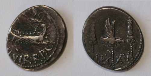 Denario romano. RRC 544/30. Museo de Zamora. (nº MZA84-3-5)